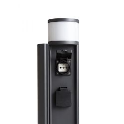 JEAN 50 słupek z gniazdkami elektrycznymi  antracyt  230V LED G9 5W IP54