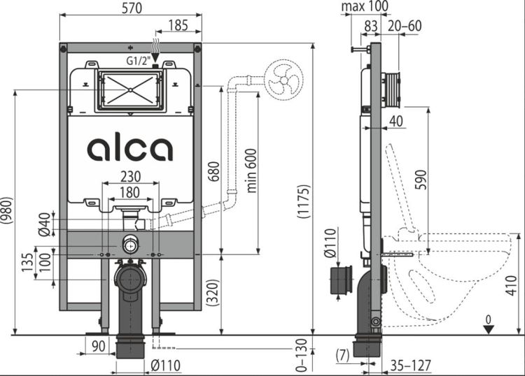 stelaż Alca Slim rysunek techniczny 83 mm zabudowy.JPG