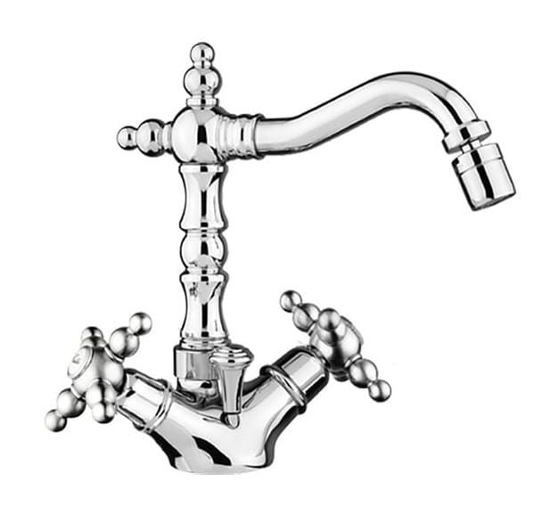Retro bateria bidetowa jednootworowa wysoka Giulini Parigi 7358 chrom