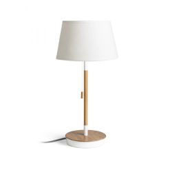 KEITH/ALVIS 24 stołowa z USB biała buk 230V LED E27 11W