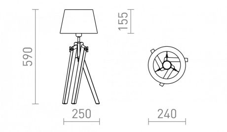 Przejdź do produktu AMBITUS/ALVIS 24 stołowa biała bambus 230V LED E27 11W