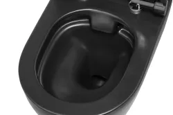 Miska WC czarny mat bezkołnierzowa 36x49 cm Trend Caneo z deską WC wolnoopadającą TR2196D-U18