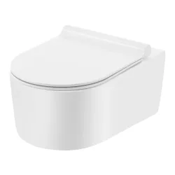 Miska WC bezkołnierzowa prostokątna 56x36 cm Trend z deską WC STR2044