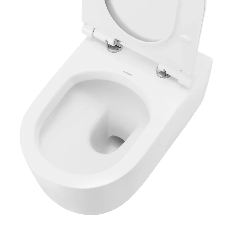 Miska WC bezkołnierzowa prostokątna 56x36 cm Trend z deską WC STR2044