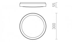SONO 30 natynkowa czarna plastik 230V LED 30W IP65 3000K 4000K 6000K