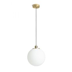 BOULDER 30 wisząca szkło opalowe/mosiądz szczotkowana 230V LED E27 15W
