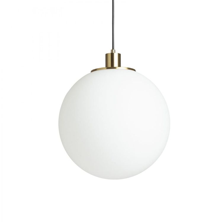 BOULDER 30 wisząca szkło opalowe/mosiądz szczotkowana 230V LED E27 15W