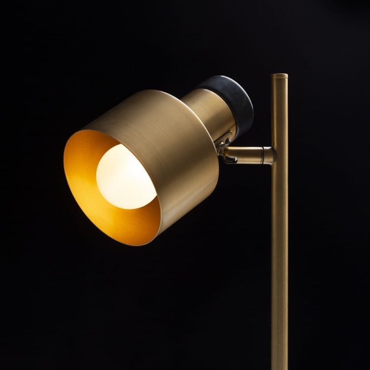 DIVINA stołowa mosiądz/decor czarny 230V LED E27 5W