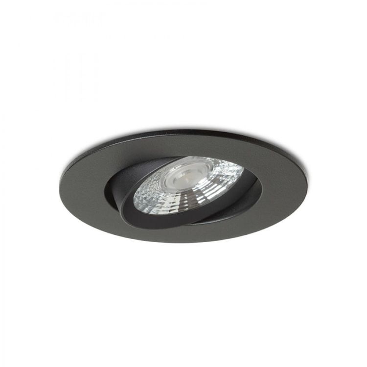 NEFRIT DIMM wpuszczana czarna 230V LED 6W 36° 3000K