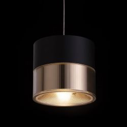 JUNIPER wisząca z możliwością regulacji wysokości czarna/złota  230V LED 15W 36°  3000K