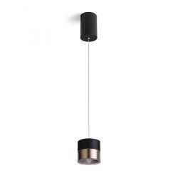 JUNIPER wisząca z możliwością regulacji wysokości czarna/złota  230V LED 15W 36°  3000K