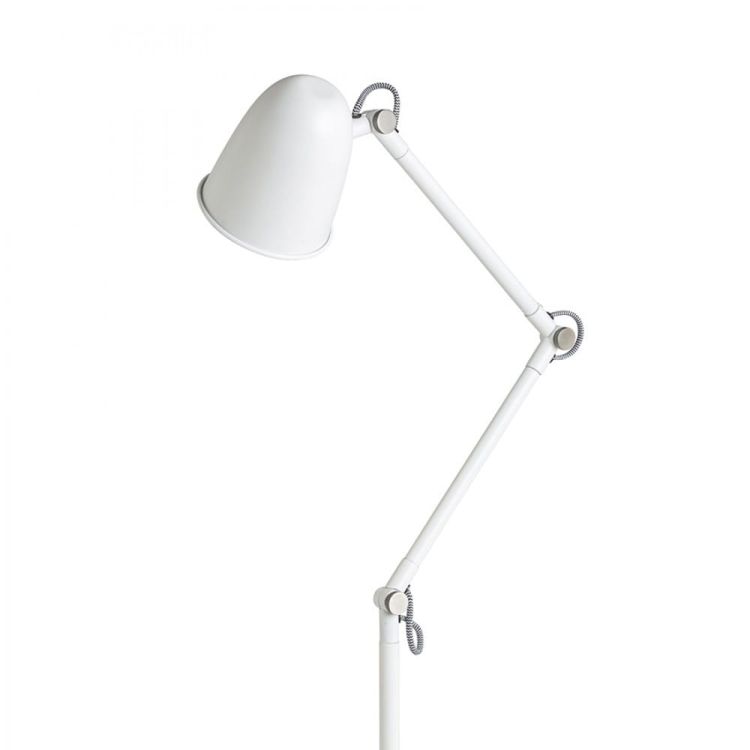 DANNY podłogowa biała nikiel mat 230V LED E14 5W