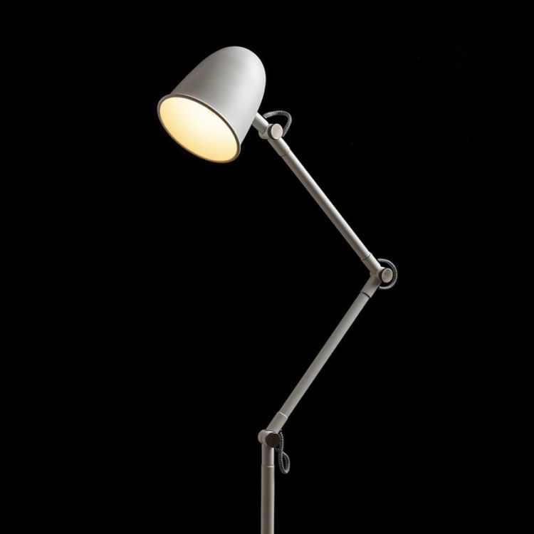 DANNY podłogowa biała nikiel mat 230V LED E14 5W
