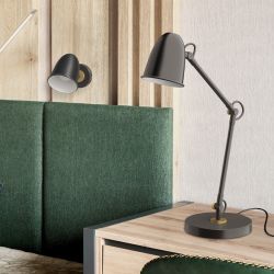 DANNY stołowa biała nikiel mat 230V LED E14 5W