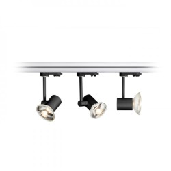 FAX do szyny  3-faz czarna  230V LED GU10 12W