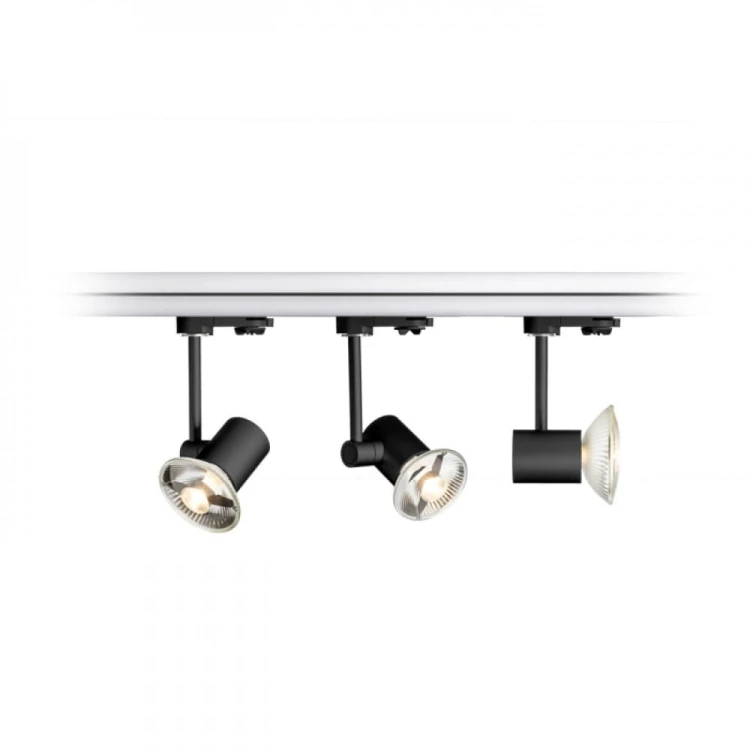 FAX do szyny  3-faz czarna  230V LED GU10 12W