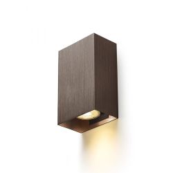CAPRI RC ścienna  brąz szczotkowany 230V LED GU10 2x9W