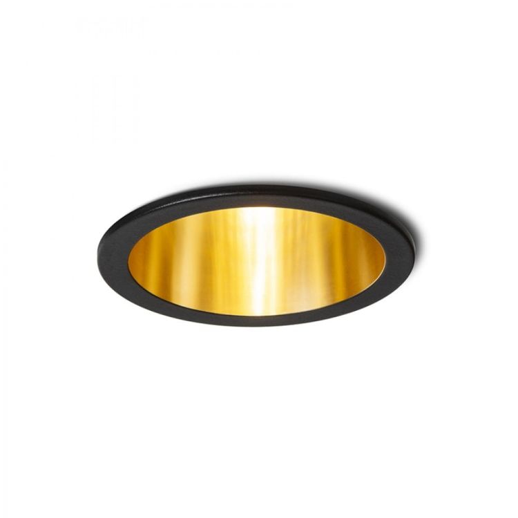 ORCO wpuszczana czarna/złota 230V LED GU10 9W