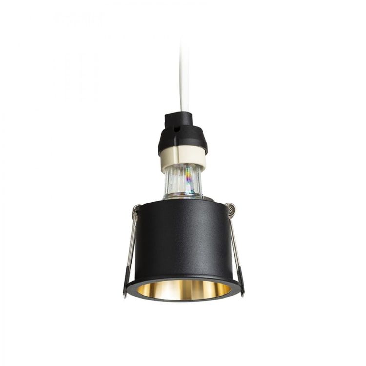 ORCO wpuszczana czarna/złota 230V LED GU10 9W