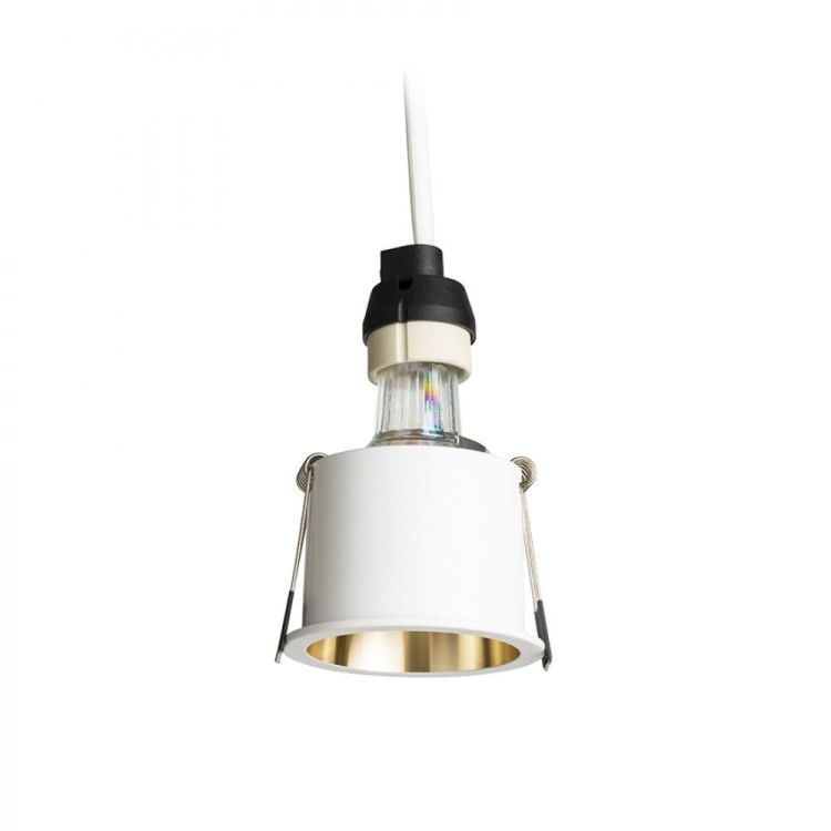 ORCO wpuszczana biała/złota 230V LED GU10 9W