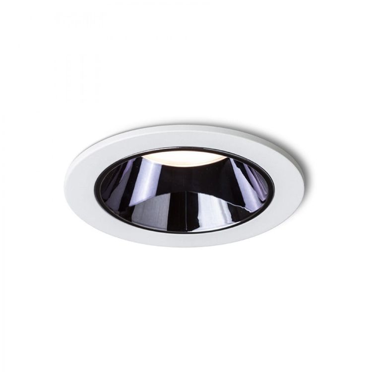 ANSEL wpuszczana biała czarny chrom 230V LED 12W 60°  3000K