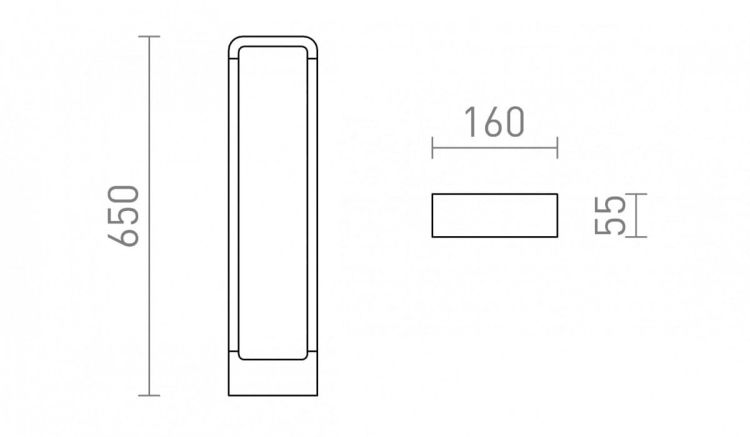 BONN 60 podłogowa szaroczarna  230V LED 7W IP65  3000K