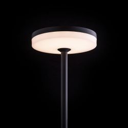 SEMPLICE 80 podłogowa na klinie czarna akryl mat 230V LED 12W IP54 3000K