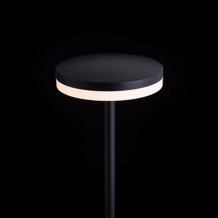 SEMPLICE 80 podłogowa na klinie czarna akryl mat 230V LED 12W IP54 3000K