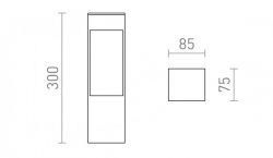 TORIN 30 podłogowa jasno szara  230V LED 7W IP65  3000K