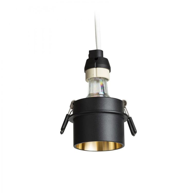 ORTA wpuszczana czarna/złota 230V LED GU10 9W