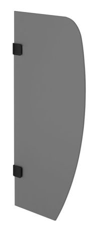 Przejdź do produktu Ścianka oddzielająca pisuarowa 40x80cm, szkło dymione mat, czarny mat