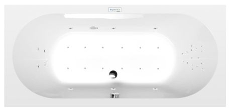 Przejdź do produktu LEVANA wanna z hydromasażem, 170x80x39cm, Highline Hydro-Air, chrom