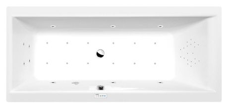 Przejdź do produktu CLEO wanna z hydromasażem, 180x90x48cm, Highline Hydro-Air, chrom