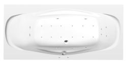 GARDA wanna z hydromasażem, 190x90x44cm, Active Hydro-Air, chrom