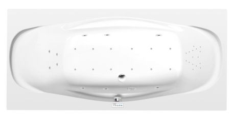 Przejdź do produktu GARDA wanna z hydromasażem, 190x90x44cm, Highline Hydro-Air, chrom