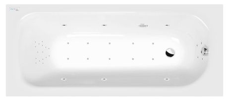 Przejdź do produktu LAURA wanna z hydromasażem, 160x70x39cm, Highline Hydro-Air, chrom