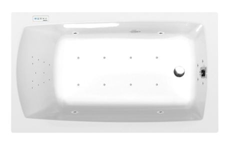 Przejdź do produktu LILY wanna z hydromasażem, 120x70x39cm, Highline Hydro-Air, chrom