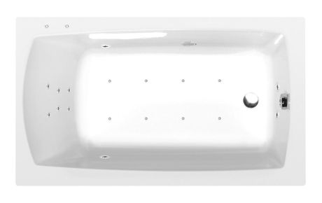 Przejdź do produktu LILY wanna z hydromasażem, 130x70x39cm, Attraction Hydro-Air, chrom