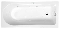 LISA wanna z hydromasażem, 160x70x47cm, Highline Hydro-Air, chrom