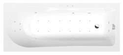 LISA wanna z hydromasażem, 170x70x47cm, Active Hydro-Air, chrom