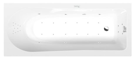Przejdź do produktu LISA wanna z hydromasażem, 170x70x47cm, Highline Hydro-Air, chrom
