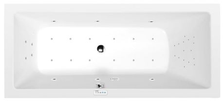 Przejdź do produktu MIMOA wanna z hydromasażem, 170x80x39cm, Highline Hydro-Air, chrom