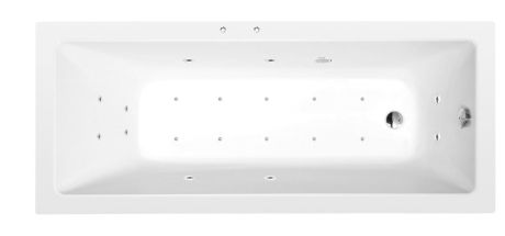 Przejdź do produktu NOEMI wanna z hydromasażem, 150x80x39cm, Active Hydro-Air, chrom