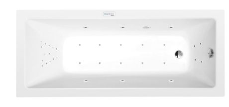 Przejdź do produktu NOEMI wanna z hydromasażem, 150x80x39cm, Highline Hydro-Air, chrom