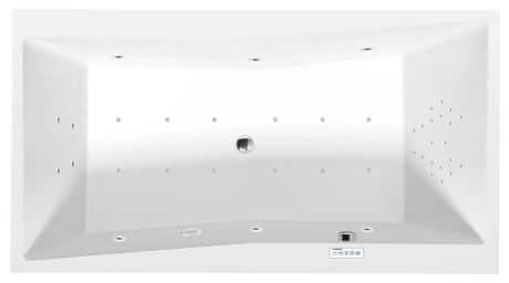 Przejdź do produktu QUEST wanna z hydromasażem, 190x100x49cm, Highline Hydro-Air, chrom