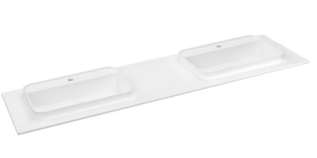 Przejdź do produktu BRAHEA umywalka podwójna 171,6x51,5cm (75+20+75), Rockstone, biały mat