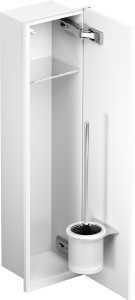 Do zabudowy kaflami schowek podtynkowy WC do szczotki i papieru toaletowego 18x60x15 cm MCJ stal malowana na biało kołnierz typu Zero Z.PWAT LWH WC 600