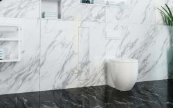 Do zabudowy kaflami schowek podtynkowy WC do szczotki i papieru toaletowego 18x60x15 cm MCJ stal nierdzewna kołnierz typu Zero Z.PWAT WC 600