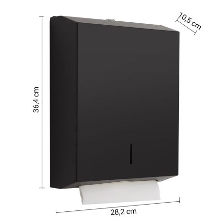 Przejdź do produktu Podajnik ręczników papierowych 282x364x105mm, czarny mat