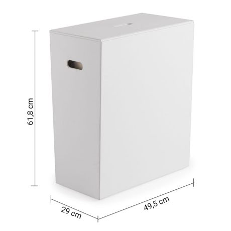 Przejdź do produktu LUXURY kosz na bieliznę 49,5x61,8x29cm, biały